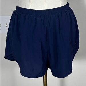 Brooks Lightweight Flowy Lined Athletic Running Shorts Curved Hem Stretch Blue M